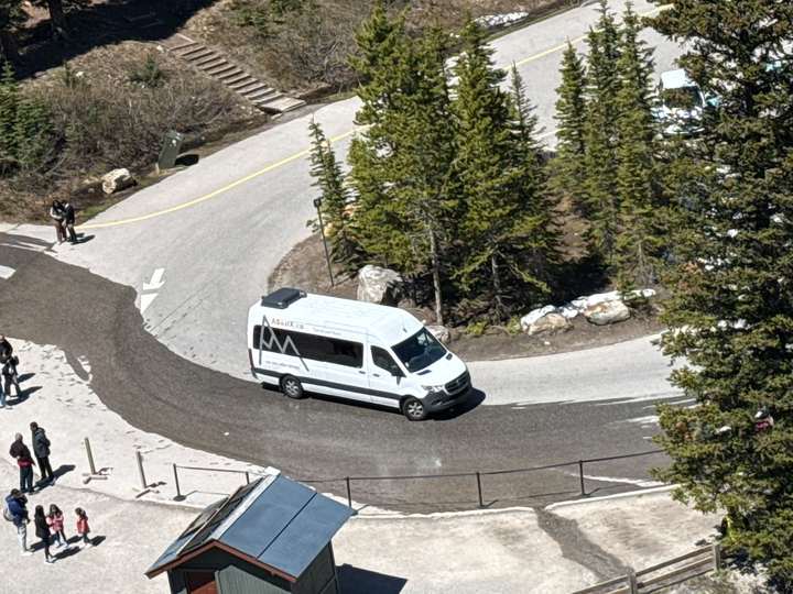 An ABestX vehicle on a Canadian Rockies highway