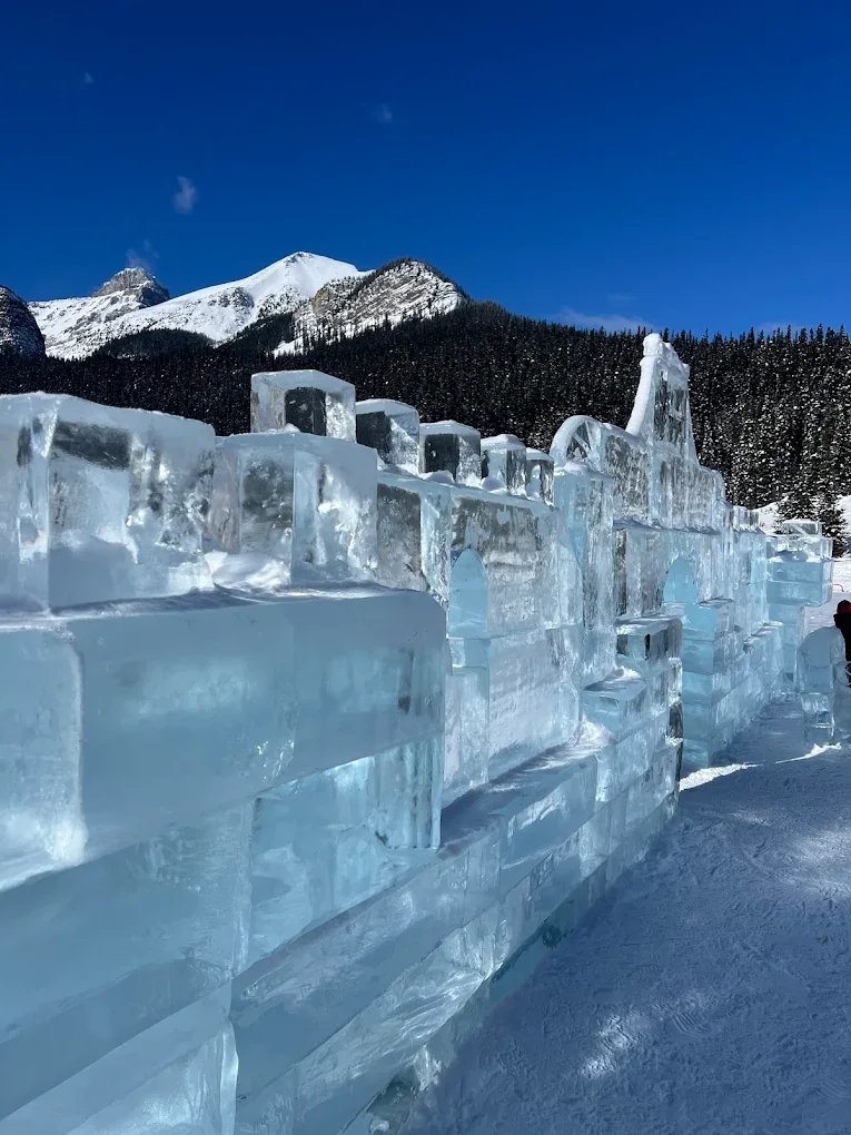 Ice castles near Lake Louise