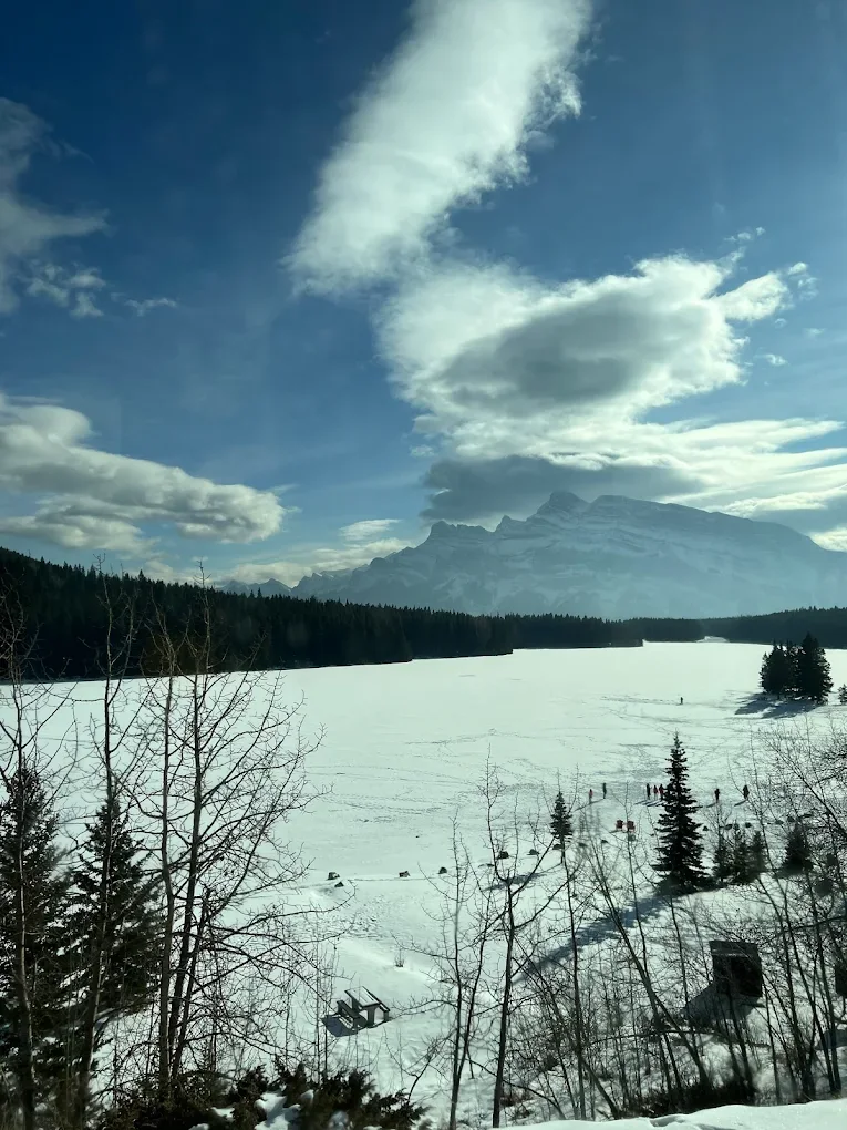 Frozen lake in Banff National Park